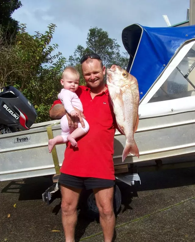 14 Pound Snapper as big as my daughter HAHA