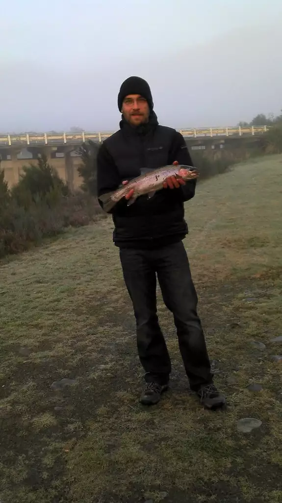 early morning rainbow trout, near Turangi, NZ