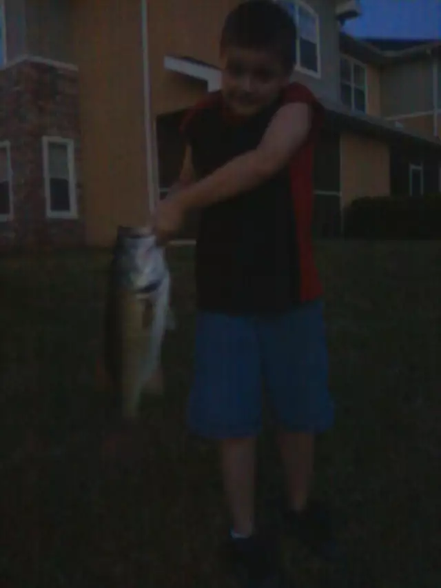 My son with 23" Bass