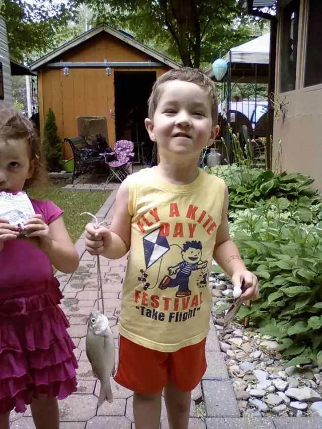 3yr. old Grandson first fish