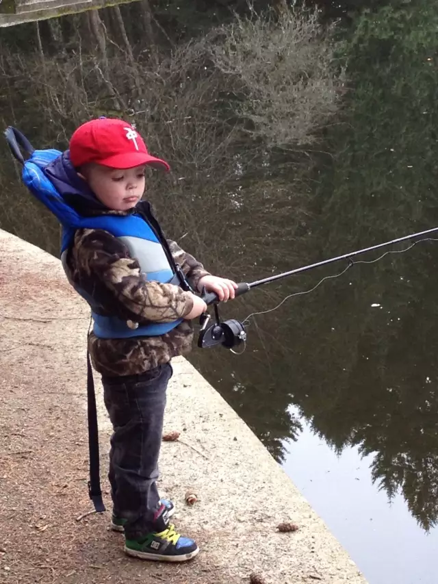 First time taking my Grandson trout  fishing