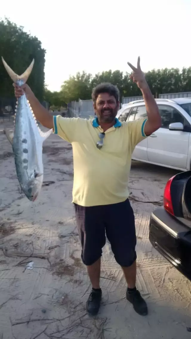 Trevally Fish 9 KG at Jubail Saudi Arabia, Besides Football Stadium