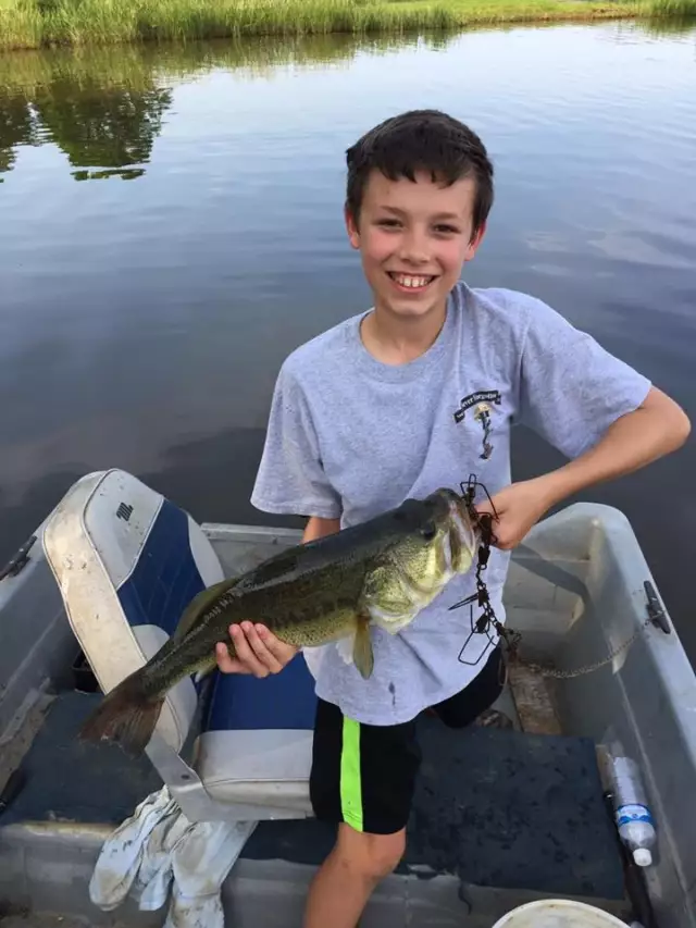 Hudson Martin, age 11, caught April 16, 2017