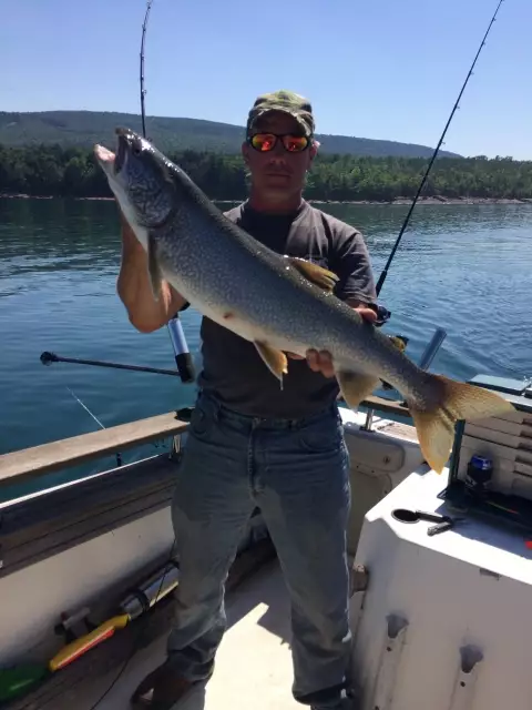 34 inch lake trout! Lake Superior!!