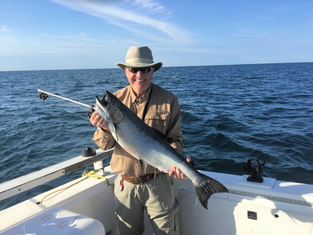 Chinook Salmon Or King Salmon 12 Lbs Port Darlington Ontario Gordon Hicks Captain Fishing Photo