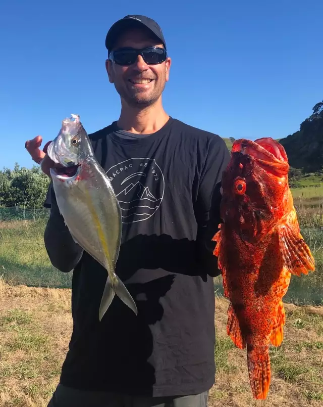 Todays catch: Trevally and Scorpion fish