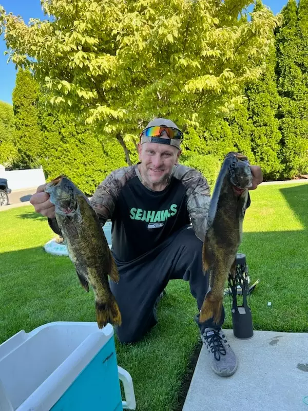 Two back to back 4 pound small mouth bass