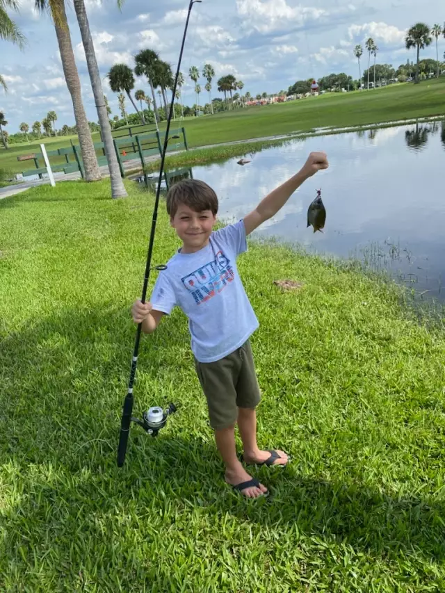 His first catch