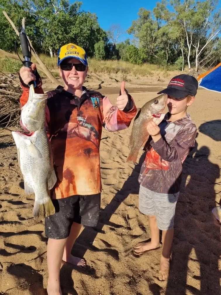 We caught a Barra and mangrove jack