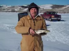 Ice fishing in Alberta