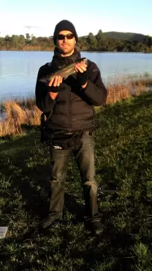small winter rainbow trout, Rotorua NZ