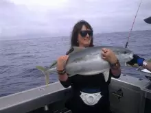 Same day, captains mum with her catch