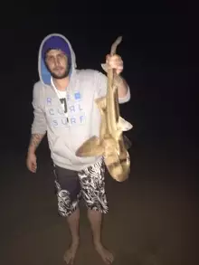 My son with a Port Jackson