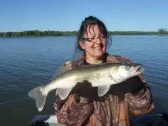 WIFES FIRST WALLEYE THIS YEAR