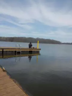 bass fishing at lake