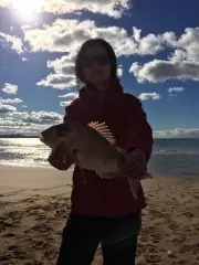 My wife's first snapper with drone fishing