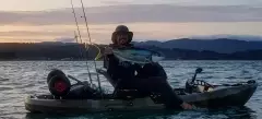a nice Kingfish of my kayak in Golden Bay, NZ