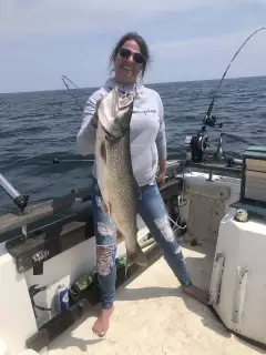 Lake Superior Lake trout!! Ashley got’er done!!