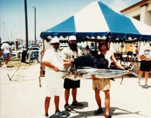 Dad lil brother and I winning a tournament in Port Aransas Tx
